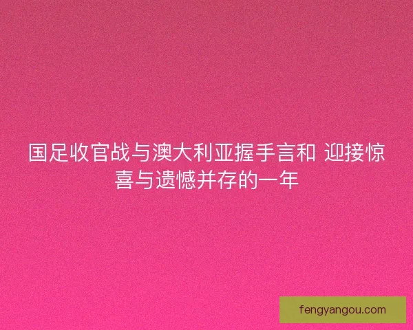 国足收官战与澳大利亚握手言和 迎接惊喜与遗憾并存的一年